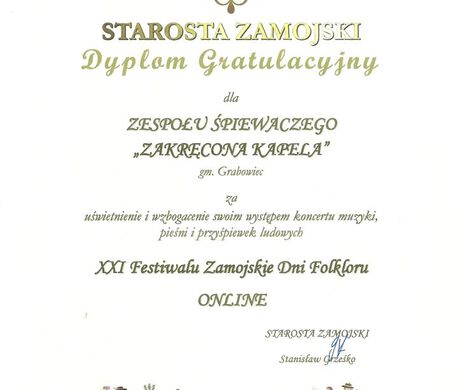 PODSUMOWANIE XXI ZAMOJSKICH DNI FOLKLORU