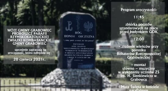 77. ROCZNICA PACYFIKACJI GRABOWCA I OKOLIC