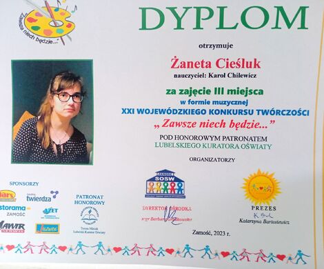 XXI WOJEWÓDZKI KONKURS TWÓRCZOŚCI „ZAWSZE NIECH BĘDZIE…”
