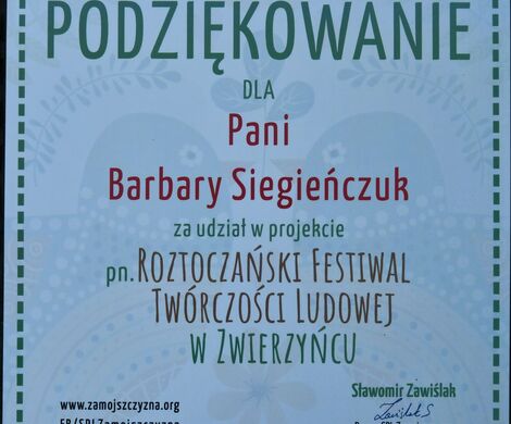 ROZTOCZAŃSKI FESTIWAL TWÓRCZOŚCI LUDOWEJ