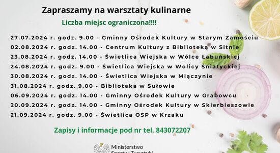 WARSZTATY KULINARNE