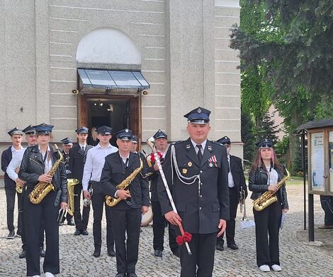 Orkiestra Dęta z Grabowca na uroczystościach w Miączynie
