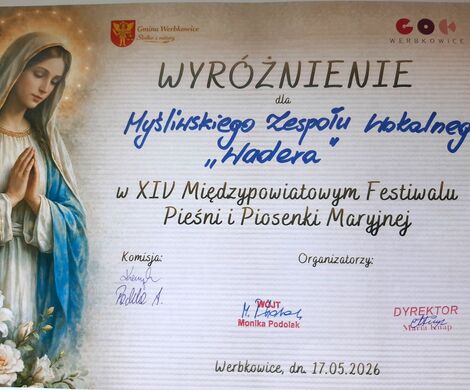 SUKCES MYŚLIWSKIEGO ZESPOŁU WOKALNEGO „WADERA” W WERBKOWICACH