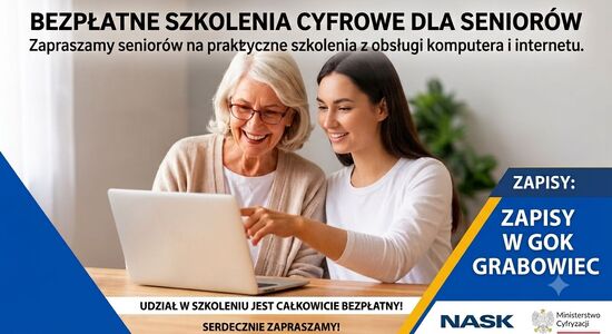 BEZPŁATNE SZKOLENIA CYFROWE DLA SENIORÓW